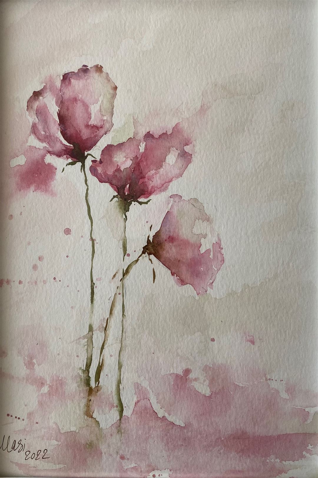Blumen-Aquarell